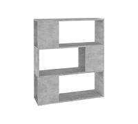 vidaXL Bibliothèque Séparation de pièce gris béton 80x24x94 cm Bois composite