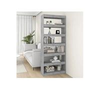 VidaXL Bibliothèque de séparation Gris béton 80x30x198 cm Aggloméré