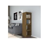 Bibliothèque/Séparateur de pièce Marron miel 40x35x135 cm Pin810852