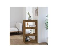 Bibliothèque/Séparateur de pièce Marron miel 60x30x103,5 cm Pin808166