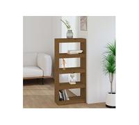 Bibliothèque/Séparateur de pièce Marron miel 60x30x135,5 cm Pin808171