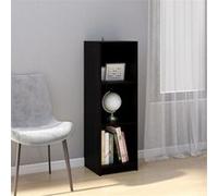 Vidaxl Bibliothèque/Séparateur De Pièce Noir 36x33x110 Cm Pin Massif Noir