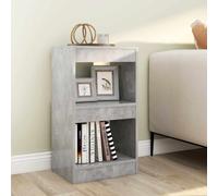 vidaXL Bibliothèque séparateur de pièce Gris béton 40 x 30 x 72 cm