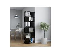 Bibliothèque Séparateur de pièce Noir 60x24x186 cm