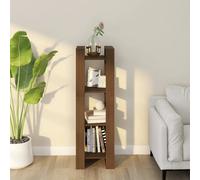 Bibliothèque/Séparateur de Pièce Noir 60x35x57 cm Pin Solide Étagère vidaXL