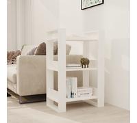 Bibliothèque/Séparateur de Pièce Noir 60x35x57 cm Pin Solide Étagère vidaXL