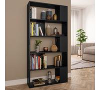 vidaXL Bibliothèque/Séparateur de pièce Noir 80x24x159 cm Aggloméré Noir