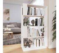 Bibliothèque Séparateur de Pièce Noir 80x25x132 cm Pin Solide Etagère vidaXL