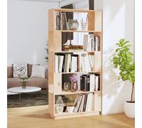 Bibliothèque Séparateur de Pièce Noir 80x25x163,5 cm Pin Solide Etagère vidaXL
