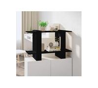 Bibliothèque/Séparateur de Pièce Etagère à Livres Meuble de Rangement Paravent Cloison de Séparation Diviseur Salon Noir 80x30x51 cm