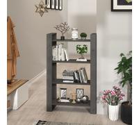 Bibliothèque Séparateur de Pièce Noir 80x35x125 cm Pin Massif Etagère vidaXL