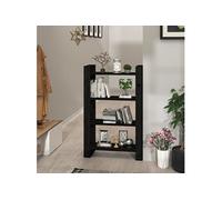 vidaXL Bibliothèque/Séparateur de pièce Noir 80x35x125 cm Pin massif813908 Noir G