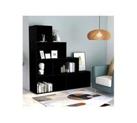 VidaXL Bibliothèque/Séparateur de pièce Noir 155x24x160 cm Aggloméré
