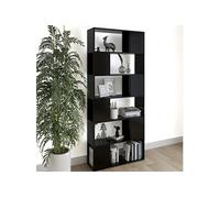 Vidaxl Bibliothèque/Séparateur De Pièce Noir 80x24x186 Cm Aggloméré Noir