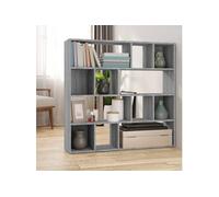 vidaXL Bibliothèque / Séparateur de pièce Sonoma Gris 105x24x102 cm