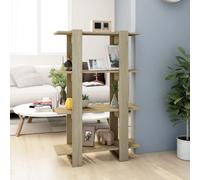 Bibliothèque Séparateur de Pièce Sonoma Gris 80x30x123,5 cm Etagère vidaXL