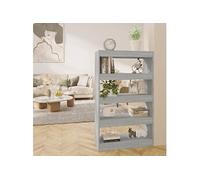 Vidaxl Bibliothèque/Séparateur De Pièce Sonoma Gris 80x30x135 Cm Gris