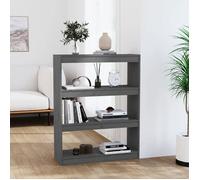 Bibliothèque/Séparateur de pièce - vidaXL - Gris - Pin massif - 80x30x103 5 cm - 3 compartiments