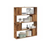 vidaXL Bibliothèque/Séparateur de pièce Vieux Bois 100x24x124,5 cm, séparation de pièce, cloison de pièce, Armoire à Livres, bibliothèque, séparateur