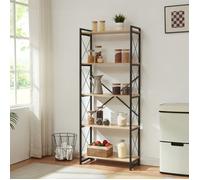 Bibliothèque Skørping 160 x 65 x 30 cm noir effet chêne