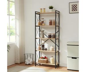 Bibliothèque Skørping 160 x 65 x 30 cm noir effet chêne