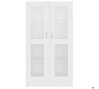 Bibliothèque SOLOMOON, CHIC Armoire à vitrine - Meuble de salon - Blanc 82,5x30,5x150 cm, Bois d'ingénierie BB185