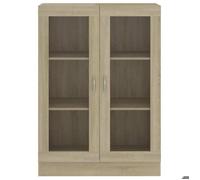 Bibliothèque SOLOMOON, CHIC Armoire à vitrine - Meuble de salon - Chêne sonoma 82,5x30,5x115 cm, Bois ingénierie BB183