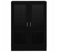 Bibliothèque SOLOMOON, CHIC Armoire à vitrine - Meuble de salon - Noir 82,5x30,5x115 cm, Bois d'ingénierie BB182