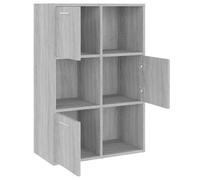 Bibliothèque SOLOMOON, CHIC Armoire de rangement Sonoma gris 60x29,5x90 cm, BB225