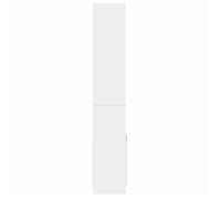 Bibliothèque SOLOMOON, CHIC Buffet haut - pour salon - 63x33x180 cm, blanc bois d'ingénierie BB111