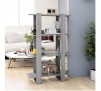 Bibliothèque Séparateur de Pièce Sonoma Gris 80x30x123,5 cm Etagère vidaXL