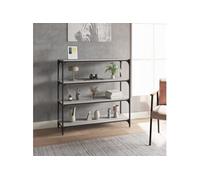 Bibliothèque Sonoma gris 100x33x100 cm Bois d ingénierie acier