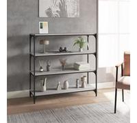 Bibliothèque Sonoma gris 100x33x100 cm Bois d ingénierie acier Gris G