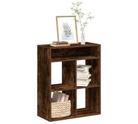 vidaXL Bibliothèque chêne fumé 66 x 31 x 80 cm bois d'ingénierie Marron