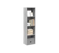 vidaXL Bibliothèque Sonoma – Bois d'ingénierie Gris 40 x 30 x 152 cm
