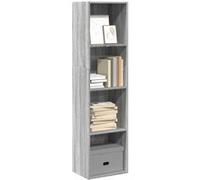vidaXL Bibliothèque Sonoma – Bois d'ingénierie Gris 40 x 30 x 152 cm