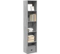 vidaXL Bibliothèque Sonoma – Bois d'ingénierie 40x30x189 cm Gris