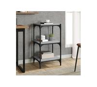 vidaXL Bibliothèque Sonoma Bois d'ingénierie et acier 40x33x70,5 cm Gris
