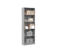 vidaXL Bibliothèque Sonoma Gris 60x24x176 cm Bois d'ingénierie – Étagère et armoire de rangement