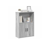 Vidaxl Bibliothèque Sonoma Gris 60x24x85 Cm Bois D'ingénierie Marron