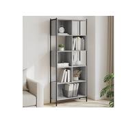 Vidaxl Bibliothèque Sonoma Gris 72x28x172 Cm Bois D'ingénierie Marron