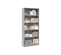 vidaXL Bibliothèque Sonoma Gris 80x24x176 cm Bois d'ingénierie