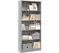 vidaXL Bibliothèque Sonoma Gris 80x24x176 cm Bois d'ingénierie