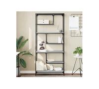 Bibliothèque sonoma gris 81x36x176 cm bois d'ingénierie 836226