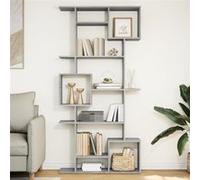 Vidaxl Bibliothèque Sonoma Gris 92x29x188 Cm Bois D'ingénierie Marron