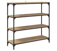 Bibliothèque style industriel - vidaXL - Chêne artisanal - 100x33x100 cm - Bois d'ingénierie et fer - 3 étagères