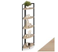Bibliothèque - TECTAKE - Étagère sur 5 niveaux CASTLEBAR en bois et acier 30 x 30 x 150 cm - Bois clair