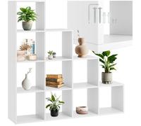 Bibliothèque - TECTAKE - Étagère TALISA avec 10 compartiments au design cubique 130 x 29 cm x 130 cm