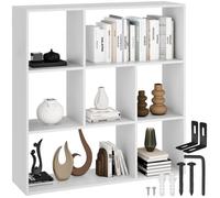 Bibliothèque - TECTAKE - Étagère TARTU au design asymétrique avec 7 compartiments 104 x 29 x 107 cm - Blanc