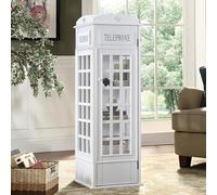 Bibliothèque téléphonique en bois à 5 niveaux avec porte en acrylique pour salon, librairies et cafés